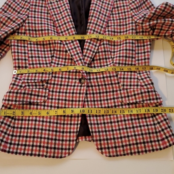 TALBOTS WOOL PLAID CHECK BLAZER 12 PETITE - Picture 4 of 14